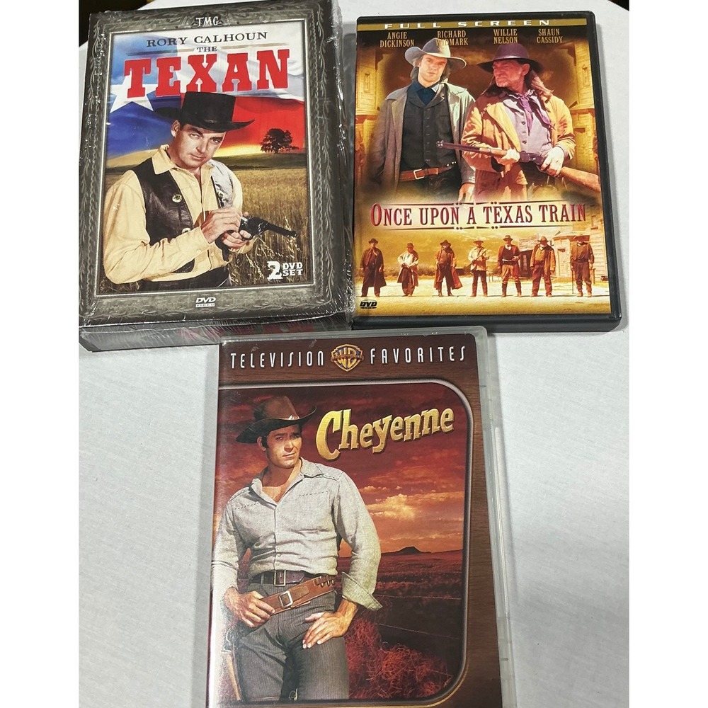 Western DVD Lot The Texan Cheyenne Once Upon A Texas Train 4 DVDs TV Westerns